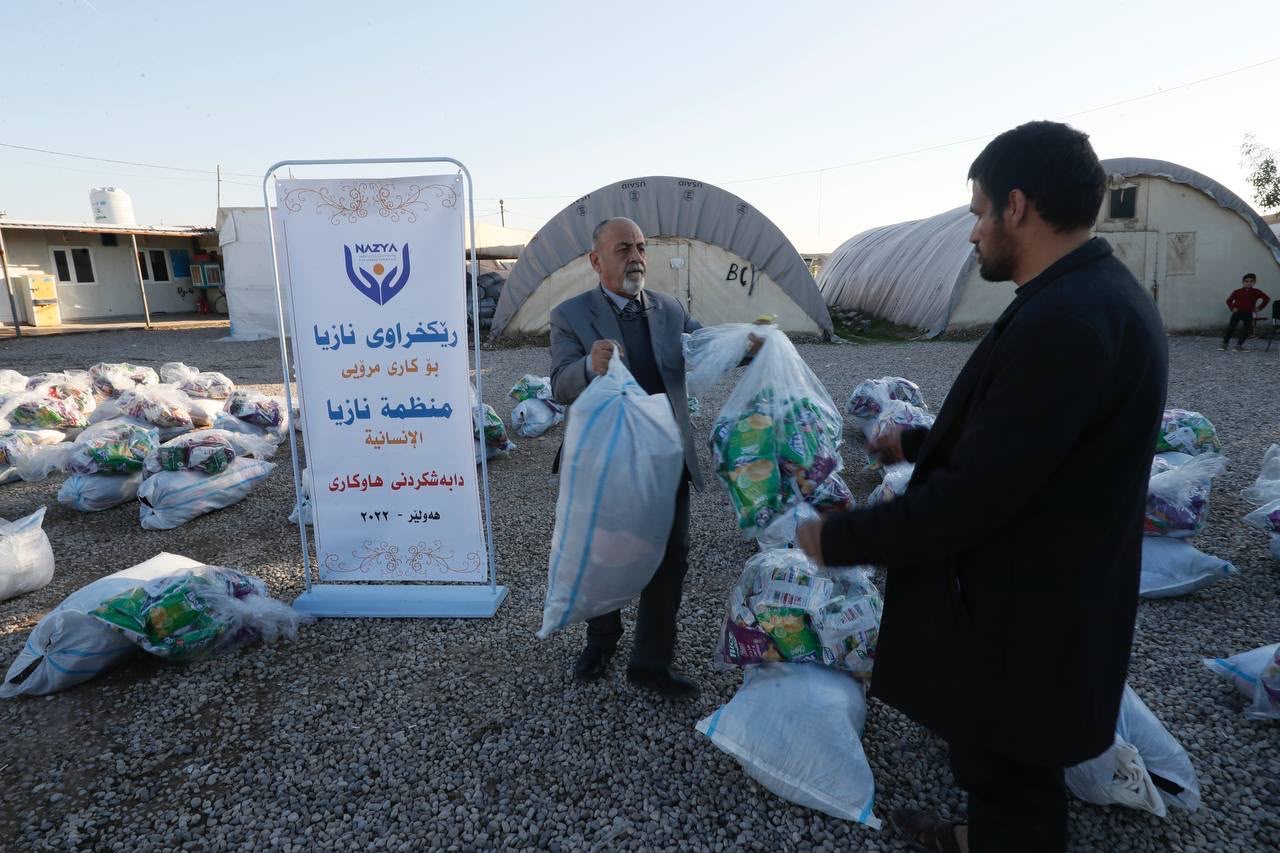 Nazya Humanitarian Aid distributing essential aid packages to families in Kurdistan Region, Iraq