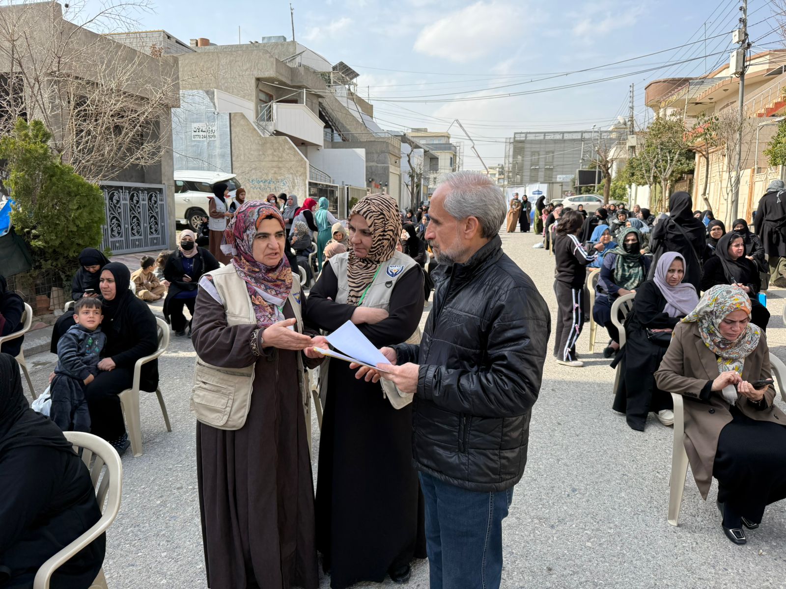 Nazya Humanitarian Aid operations in Sulaymaniyah, providing food and essential supplies to families in need
