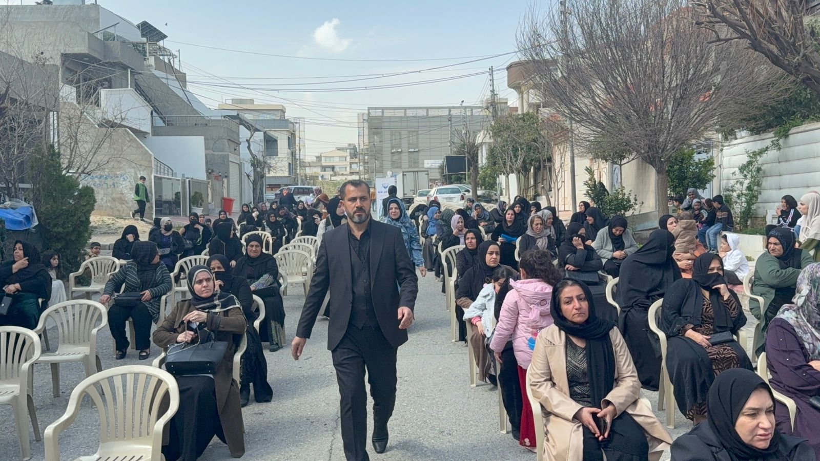 Nazya Humanitarian Aid operations in Sulaymaniyah, providing food and essential supplies to families in need